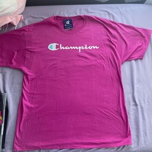 Over sized Tee, never worn, pink champion